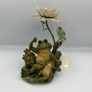 Wongs Frog Family Lily Pad Candle Holder Tealight Votive Holder Vintage